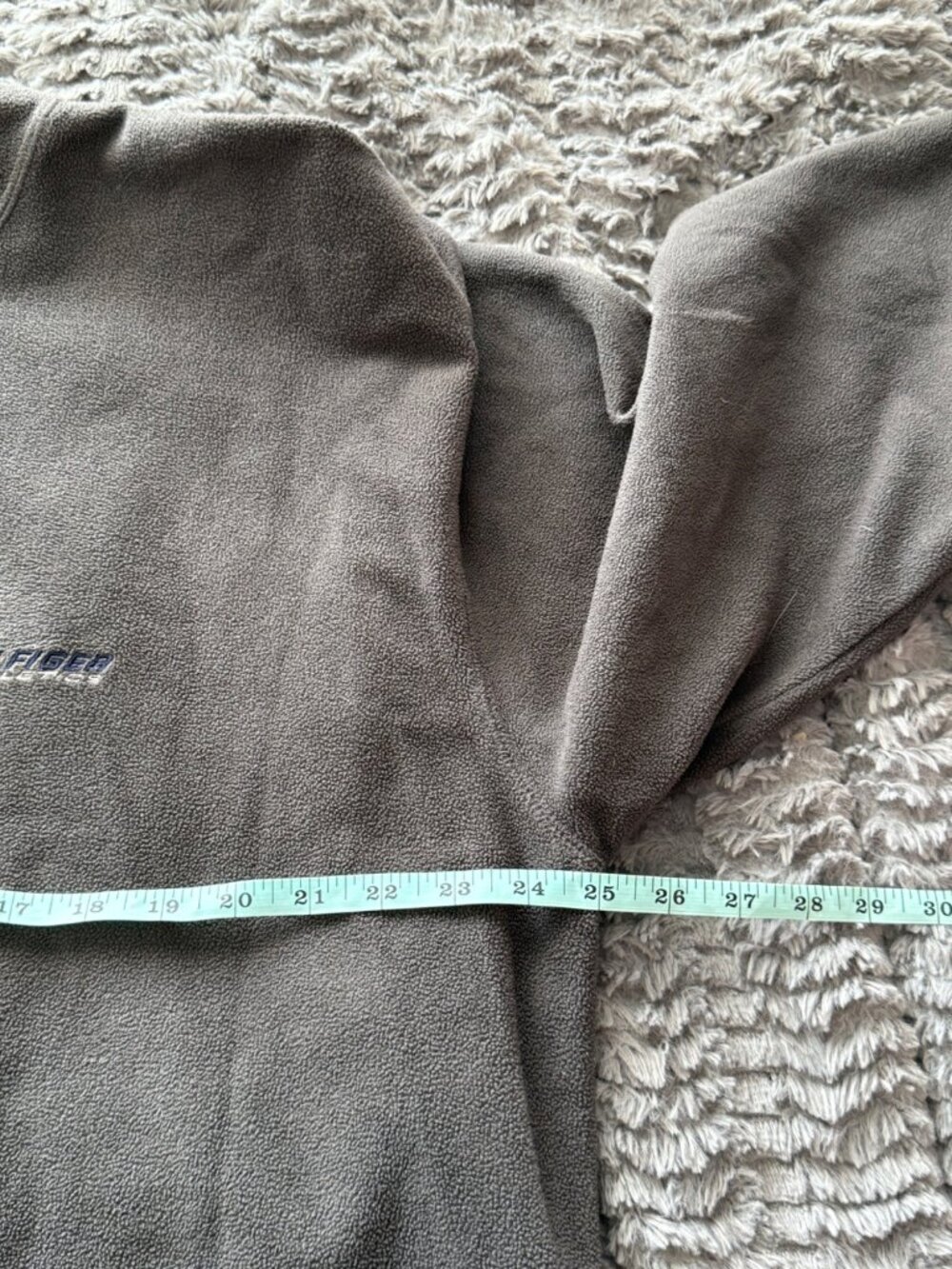 Vintage Y2K Tommy Hilfiger Athletics Grey Fleece Crewneck SweatShirt XL - Picture 6 of 7